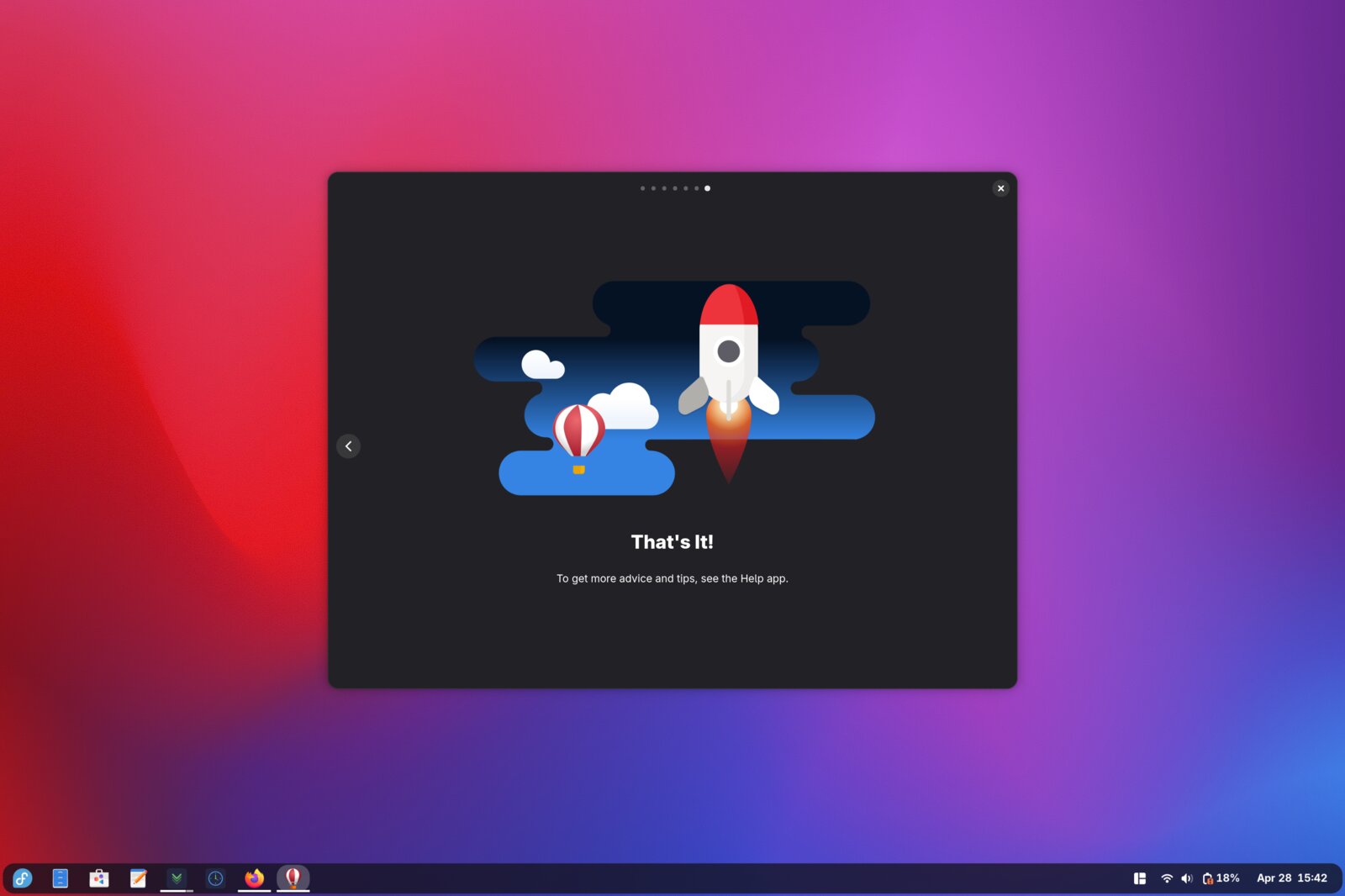 Fedora desktop with Dash to Panel, ArcMenu, and Tiling Shell