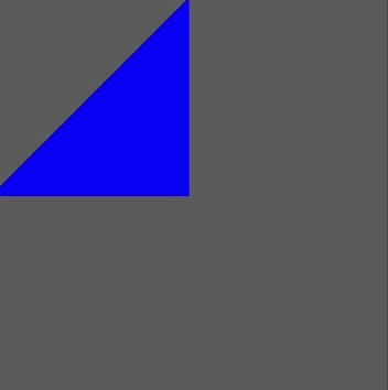 The same draw call with float3 instead of packed_float3: only a corner of the triangle appears
