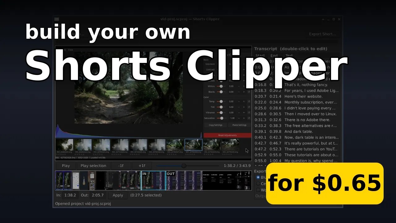 I Built a YouTube Shorts Clipper for $0.65