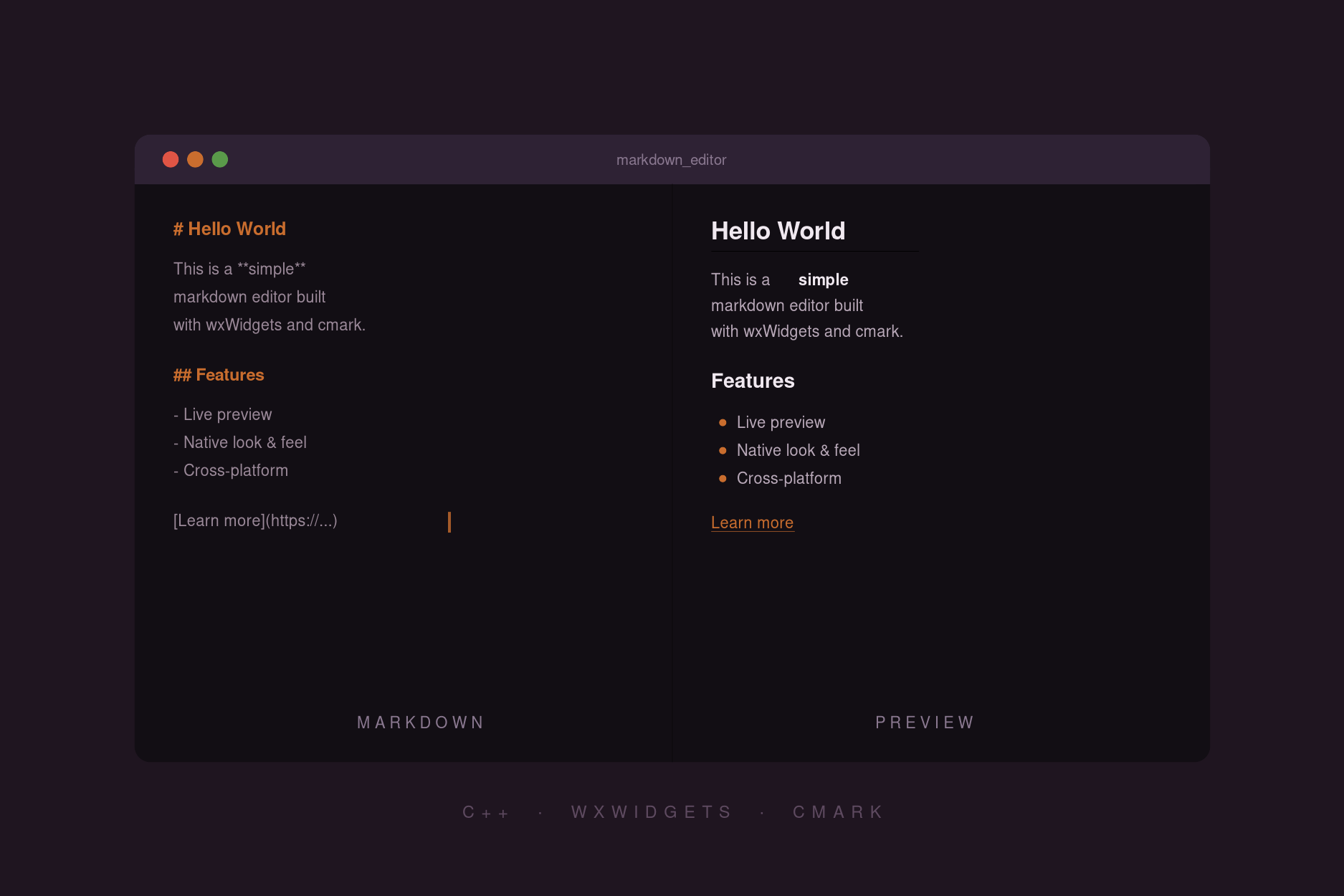 Writing a Markdown Editor in C++ with wxWidgets and cmark
